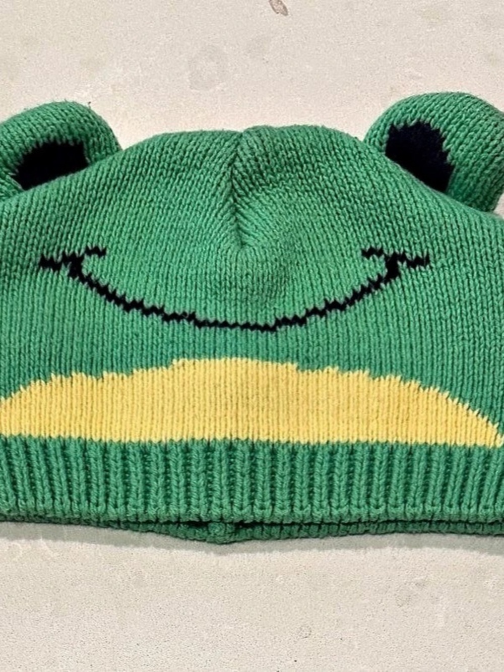 The Children's Place Frog Baby Hat Green & Yellow